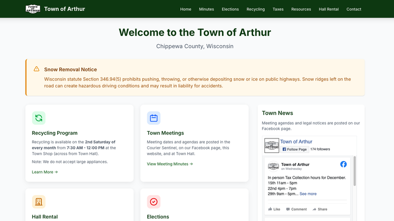 Town of Arthur screenshot