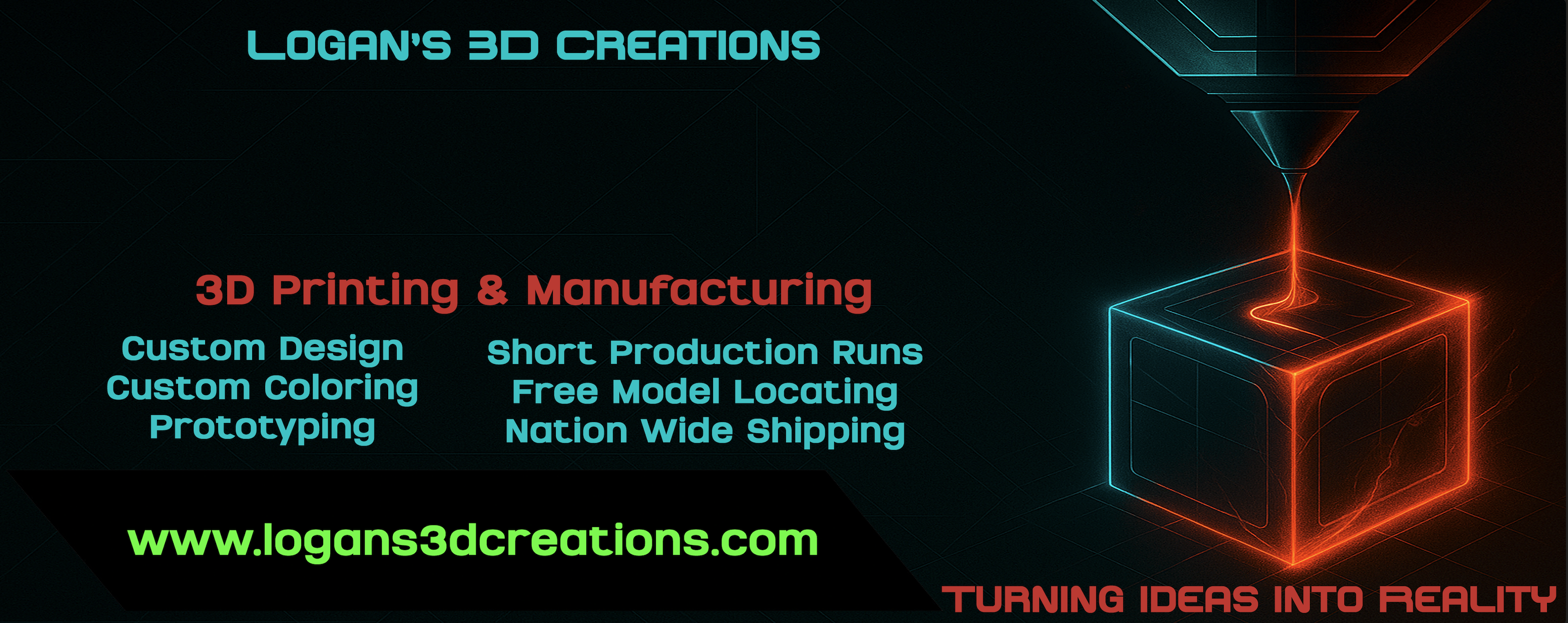 Logan's 3D Creations Brand Identity